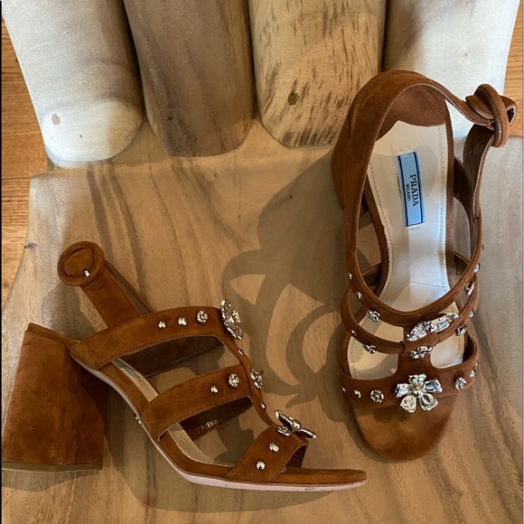 Prada Suede Slingback Sandal - Picture 6 of 11